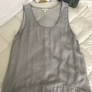 EUC CC Sheer Lined Bottom Detailed Top